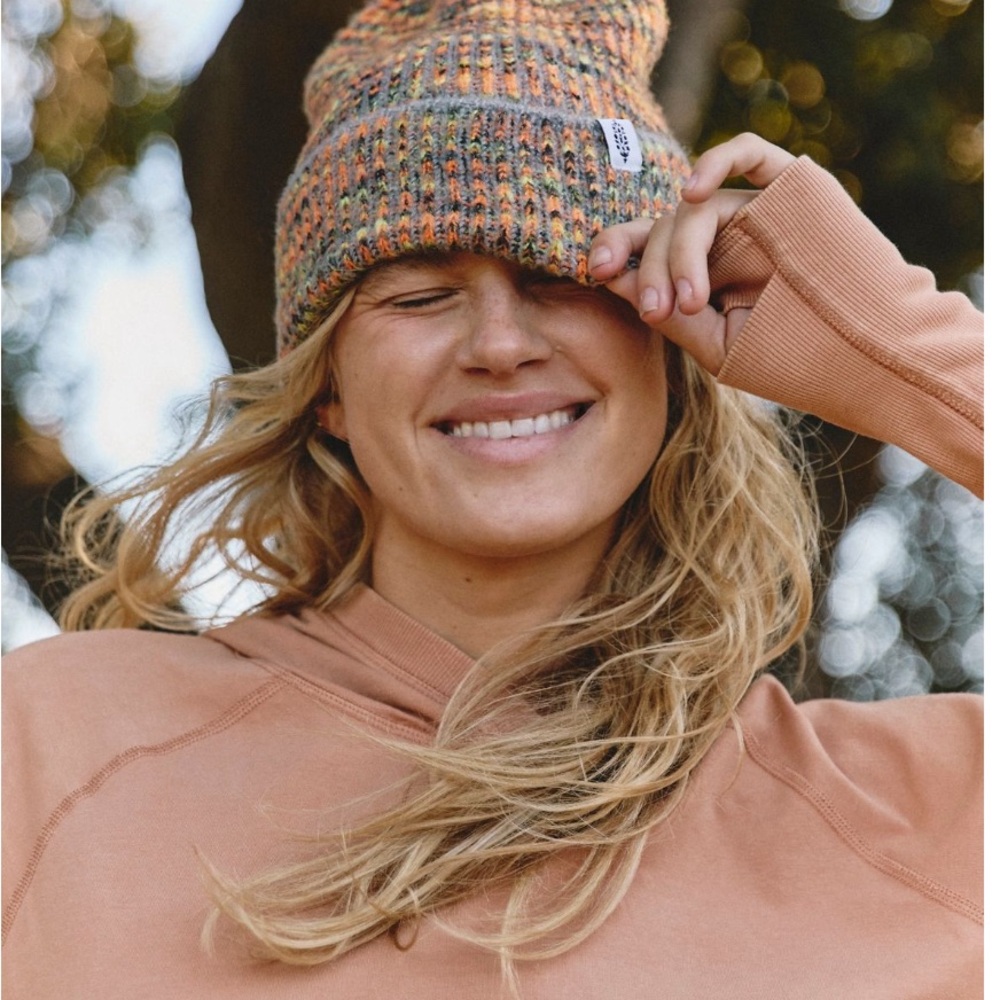 Free People Space dye Ribbed Cool Down Beanie